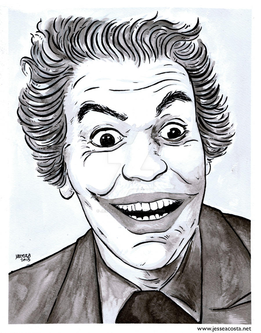 Cesar Romero Joker 11x14 inkwash