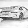 Porsche 911 GT3 sketch