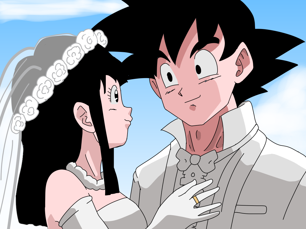 Goku x ChiChi Marriage by Qsky on DeviantArt