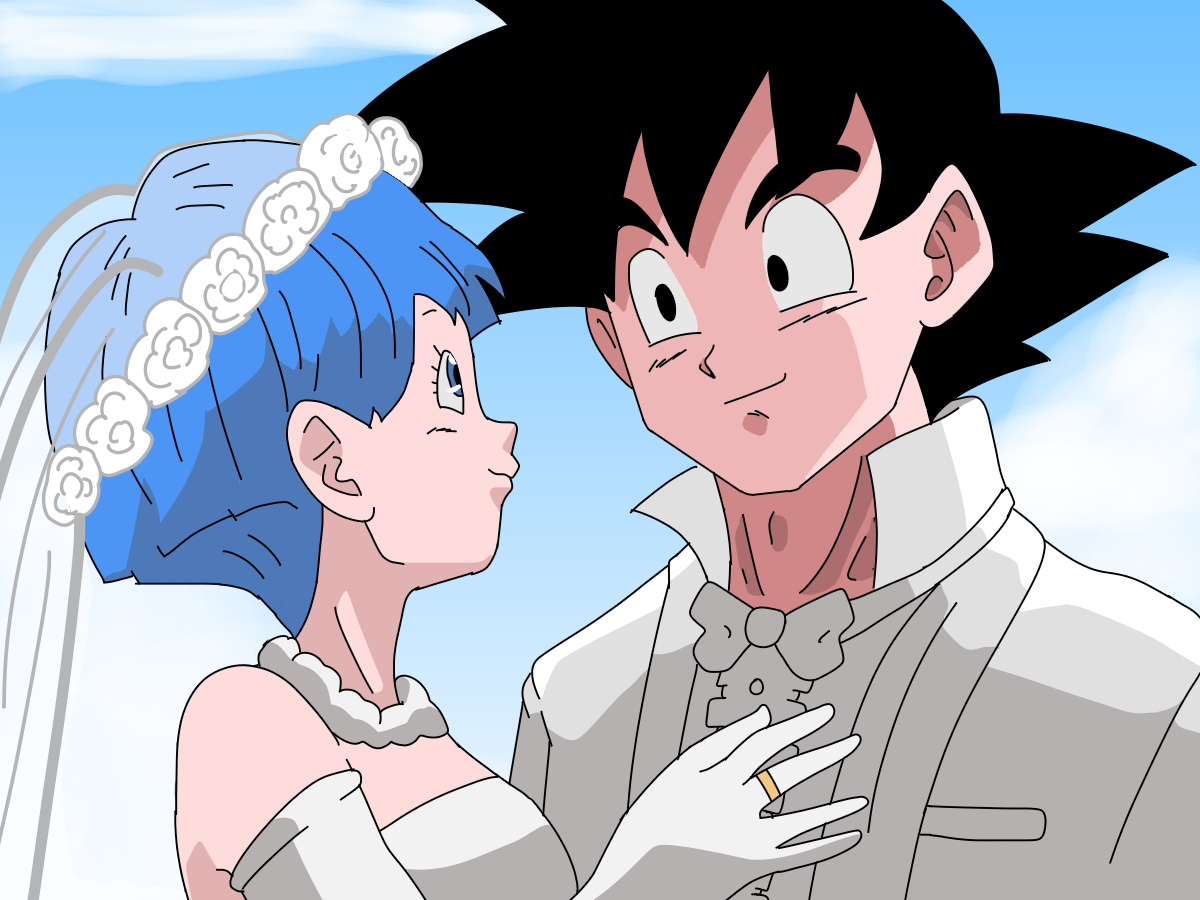 Goku x Bulma Marriage by Qsky on DeviantArt