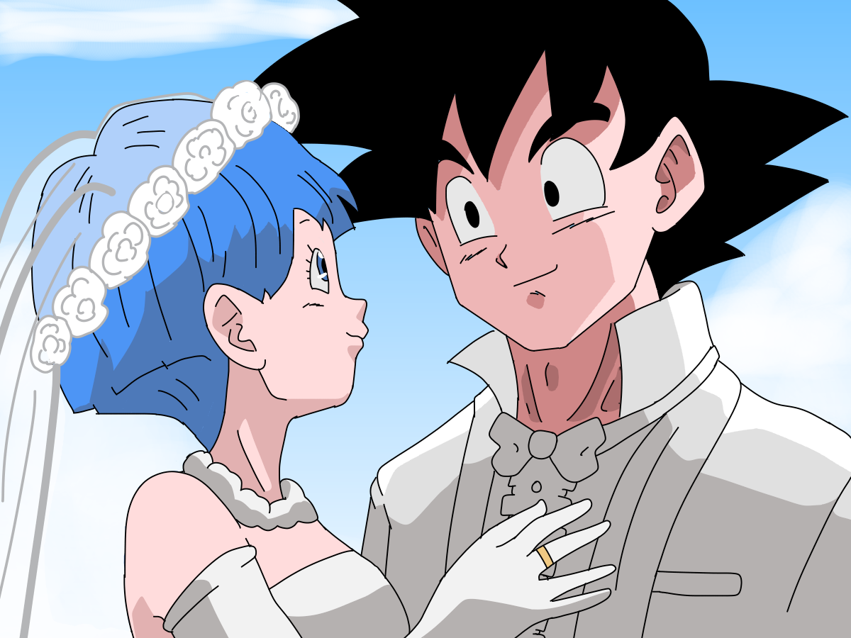 Goku x Bulma Marriage by Qsky on DeviantArt Goku x Bulma Marriage by Qsky on DeviantArt