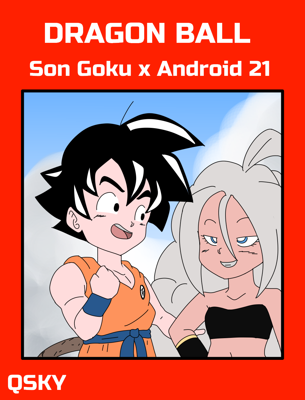 Dragon Ball Goku x Android 21 by Qsky on DeviantArt Dragon Ball Goku x Android 21 by Qsky on DeviantArt