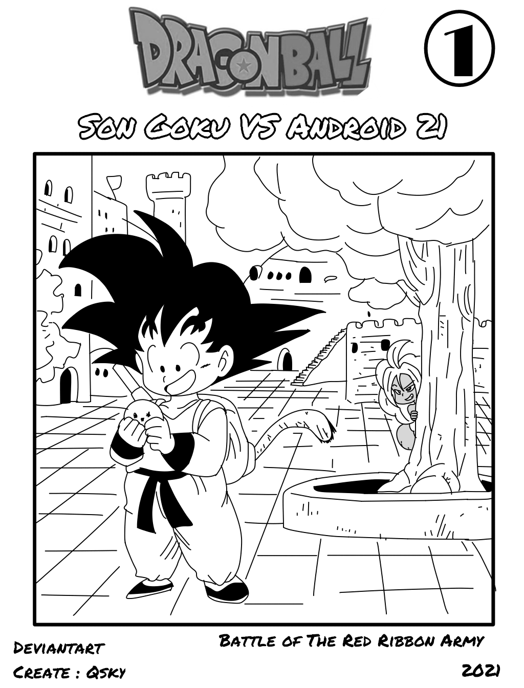 Dragon Ball Goku x Android 21 Manga 1 by Qsky on DeviantArt
