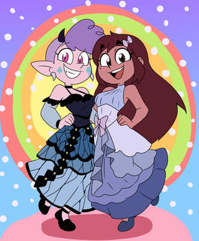Meteora and Mariposa dancing together