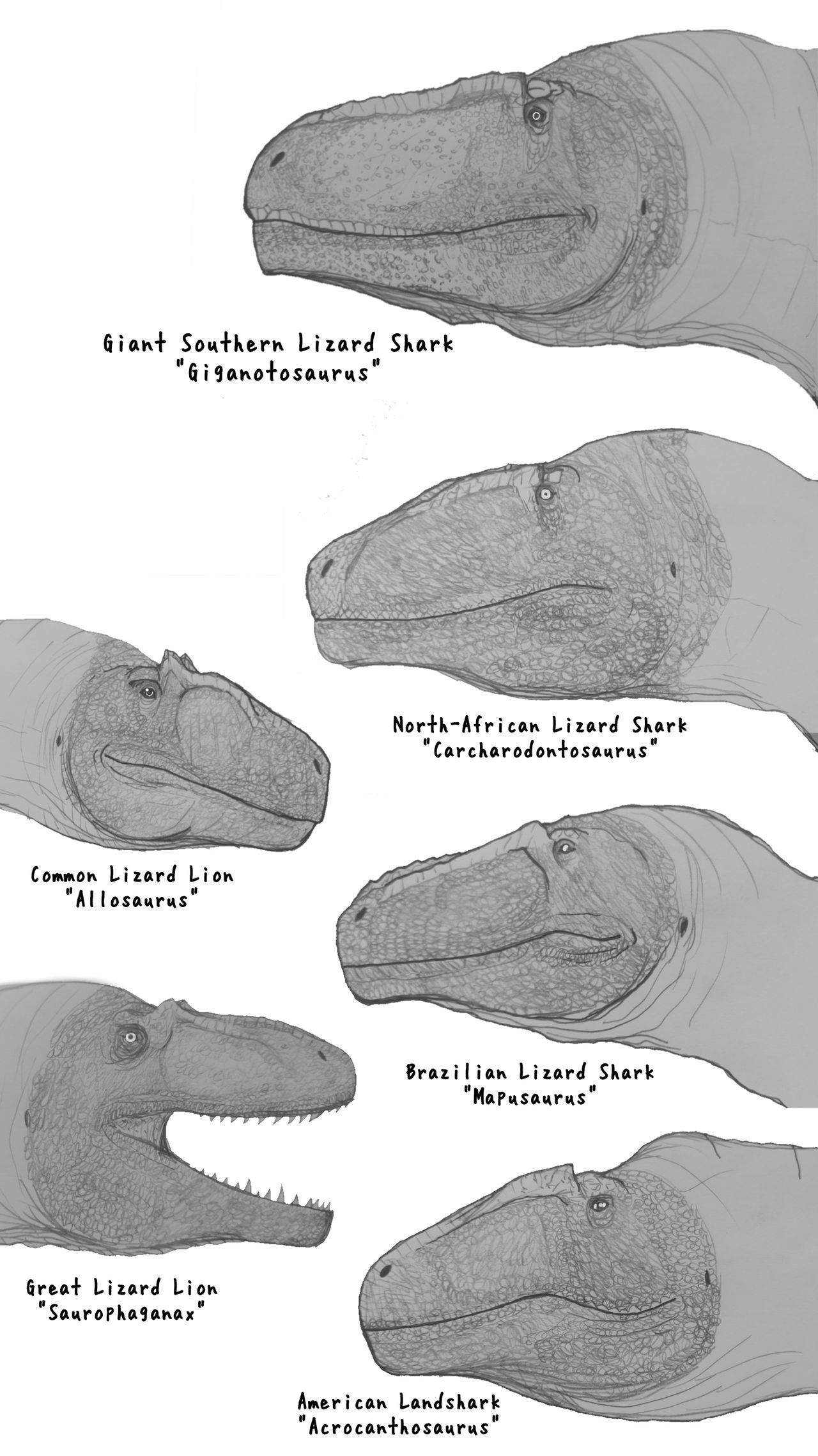 The Biggest Carnosaurs by Evan4610 on DeviantArt