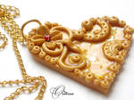 Pendant 'Heart of Gold' by OrionaJewelry