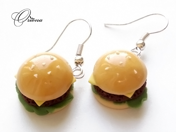 Earrings 'Cheeseburger'