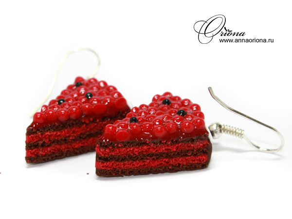 Earrings Cherry Cake