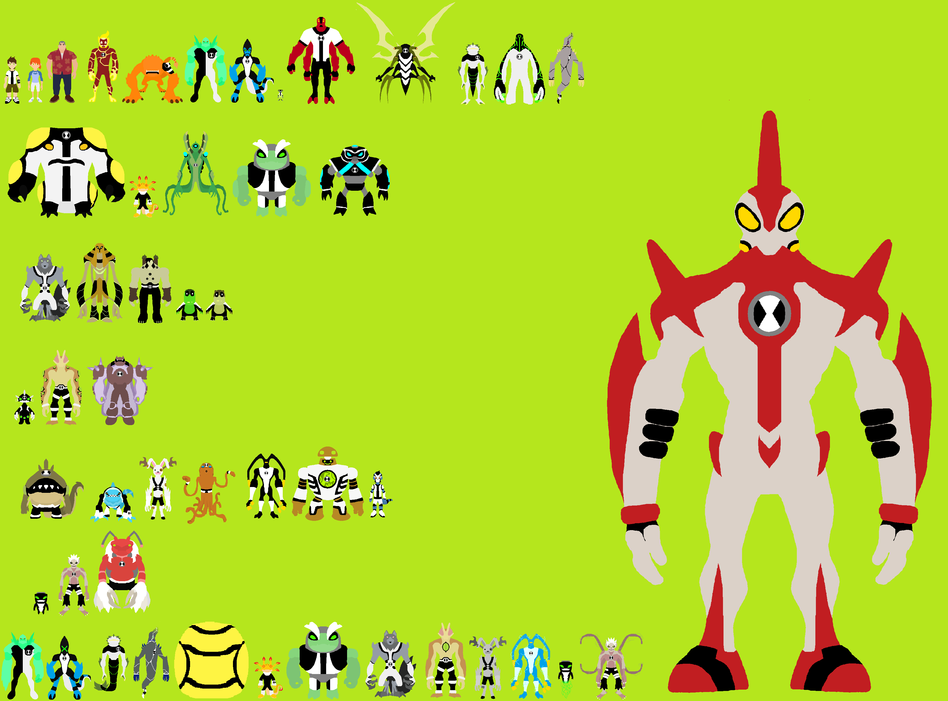 Y0L0TH3M4N Jordi on X: I made every Ben 10 UA on screen alien as pixel  art. / Hice a todos los aliens usados en Ben 10 SA en pixel art. Part 1/3