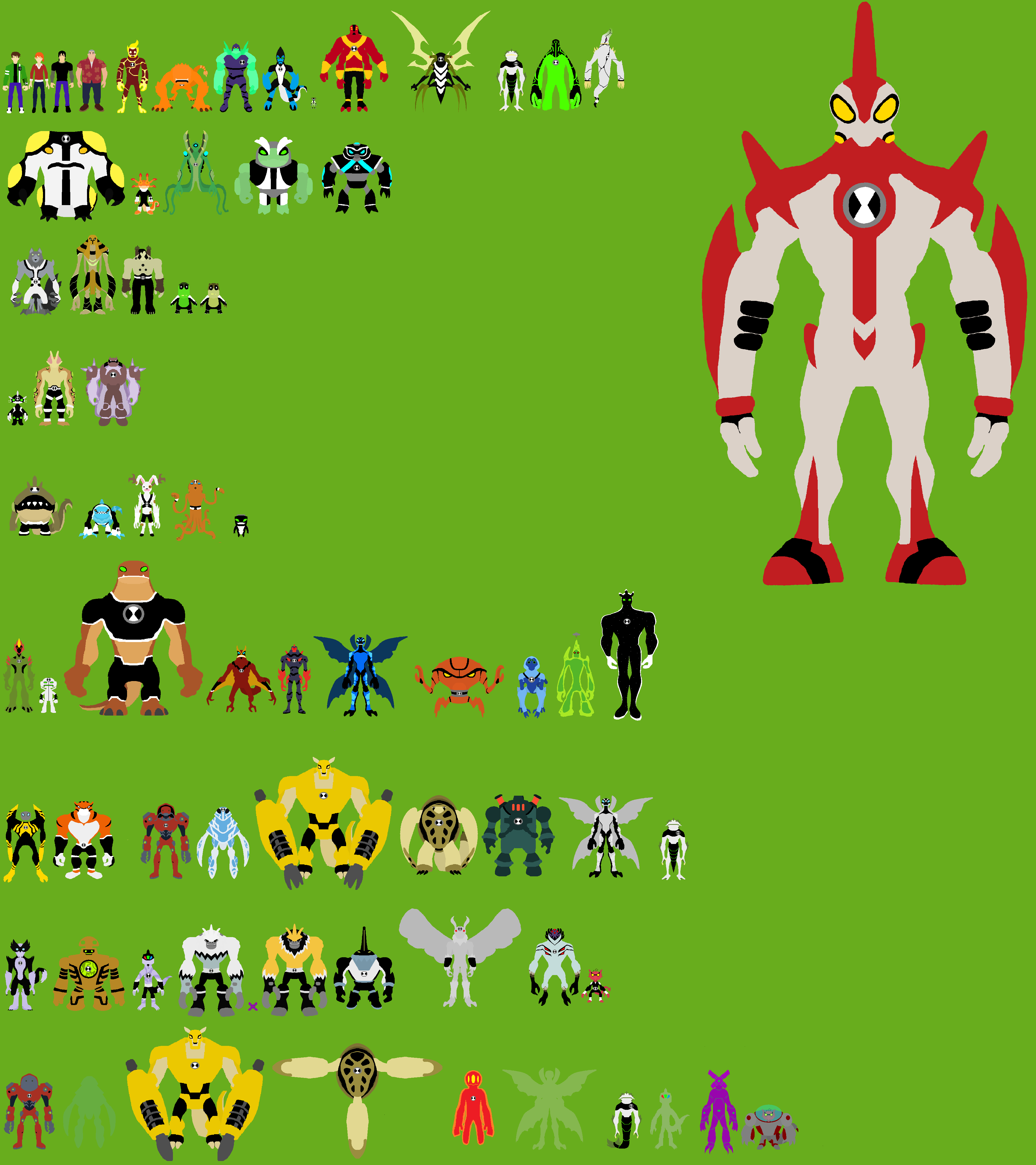 Y0L0TH3M4N Jordi on X: I made every Ben 10 UA on screen alien as pixel  art. / Hice a todos los aliens usados en Ben 10 SA en pixel art. Part 1/3