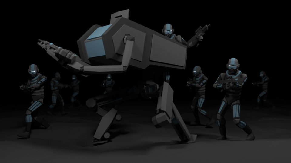 Blue Mech by Gunkystuff on DeviantArt