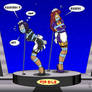 Starfire and Raven bondage 