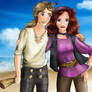 Guybrush and Elaine- Coloured
