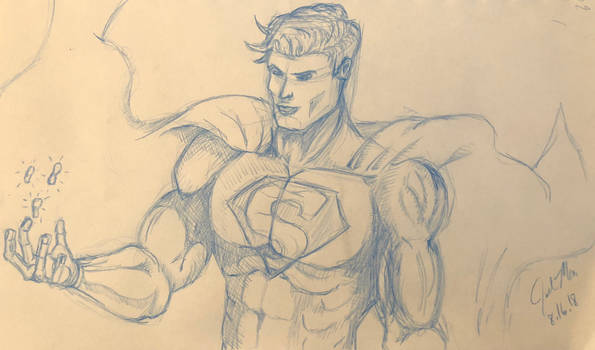 Superman rough pencil