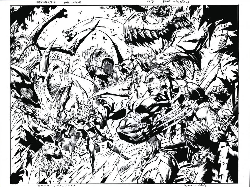 Wolverine Inking Wolverine Digital Inking by Grimnichou on DeviantArt
