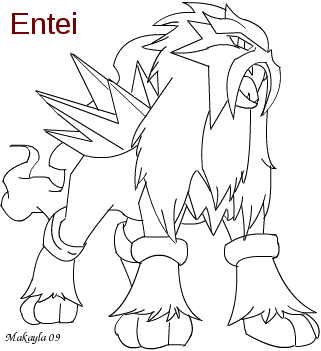 Entei Draw Entei Line Art - free - by MrsFroQueen on DeviantArt