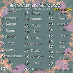 My sketchtober list 2022