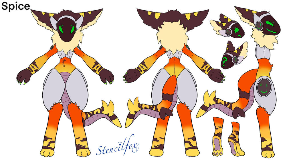 Protogen Refrences Spice the protogen (he) reference sheet by Stencilfox1 on DeviantArt