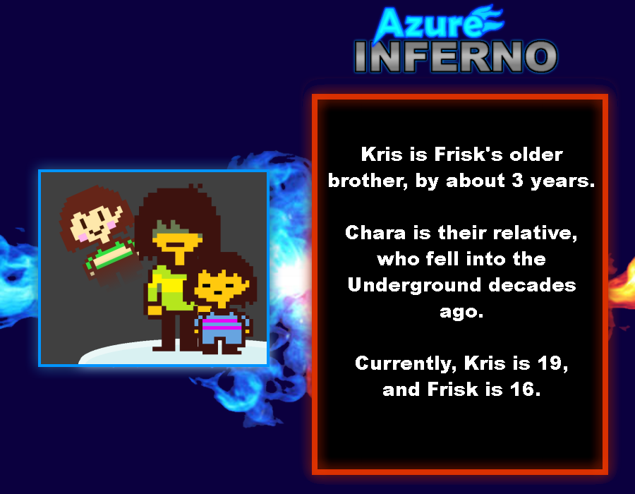 Azure Inferno Redesign - Frisk (Undertale) by BluefireProduction on ...