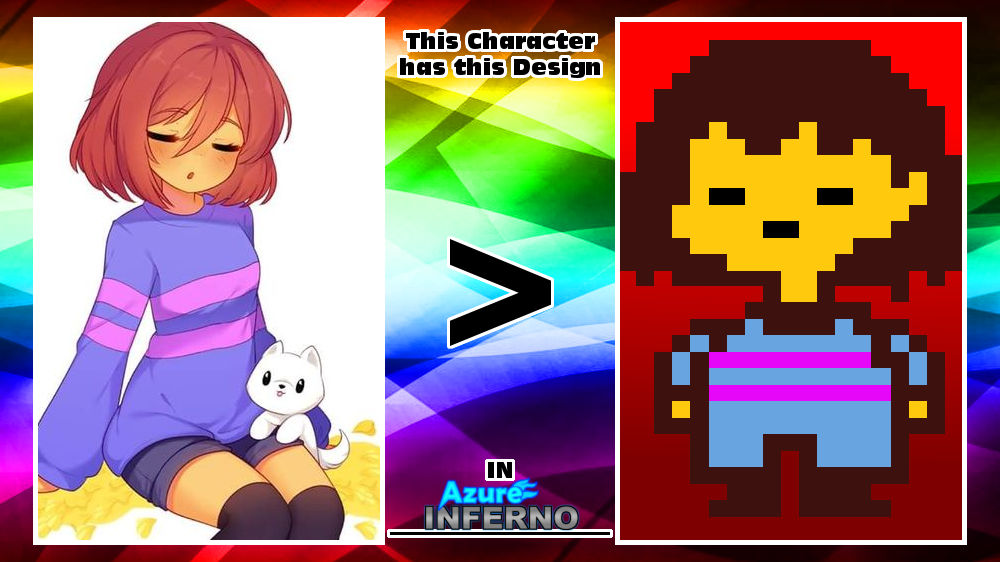Azure Inferno Redesign - Frisk (Undertale) by BluefireProduction on ...