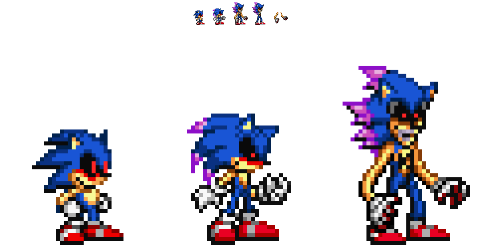 Custom Sprite - Majin Sonic by BluefireProduction on DeviantArt