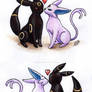 Umbreon and Espeon