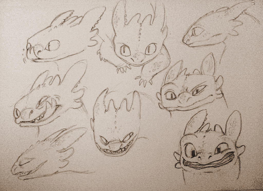 More Toothless expression practice by StitchedUpBears on DeviantArt