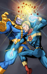 Miracleman Vs. Thanos - Colored