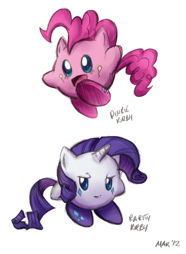 Pinkie and Rarity Kirbies