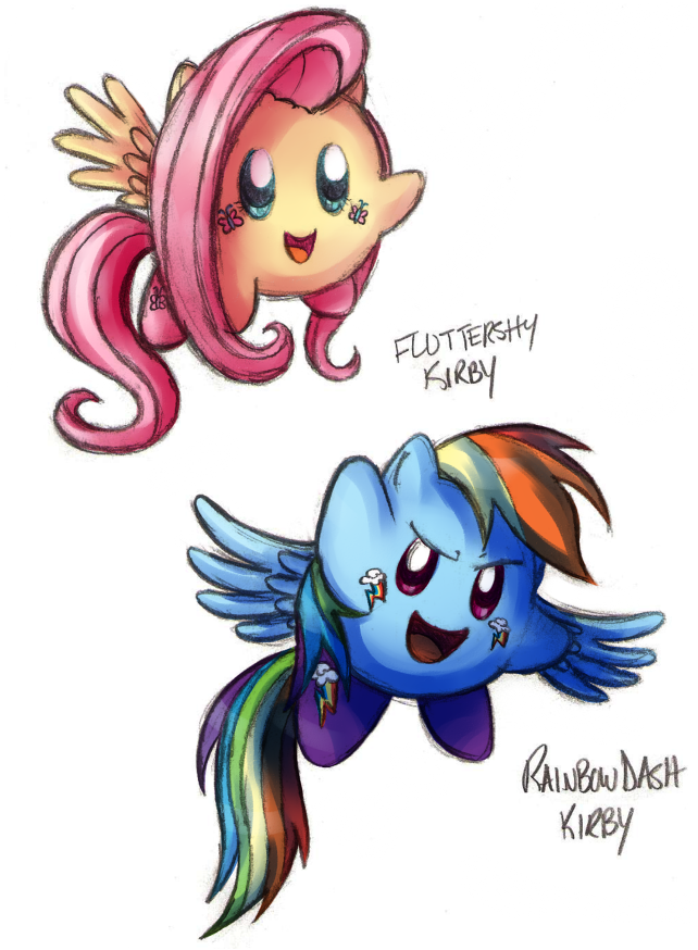 Fluttershy and RD Kirbies