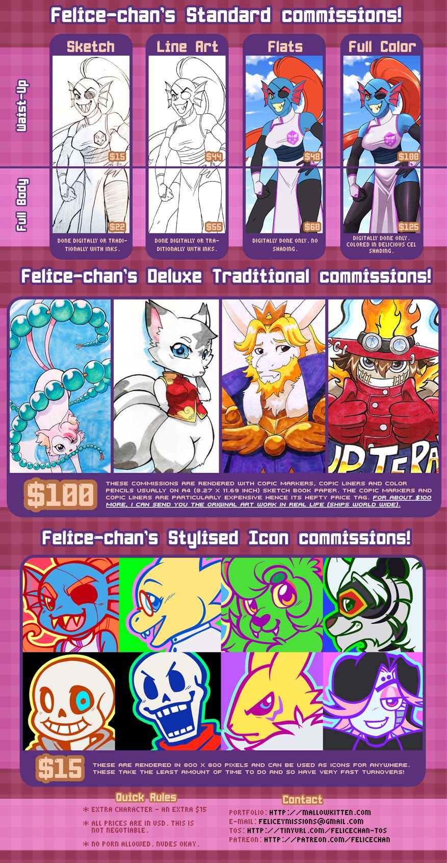 Commission prices 2017