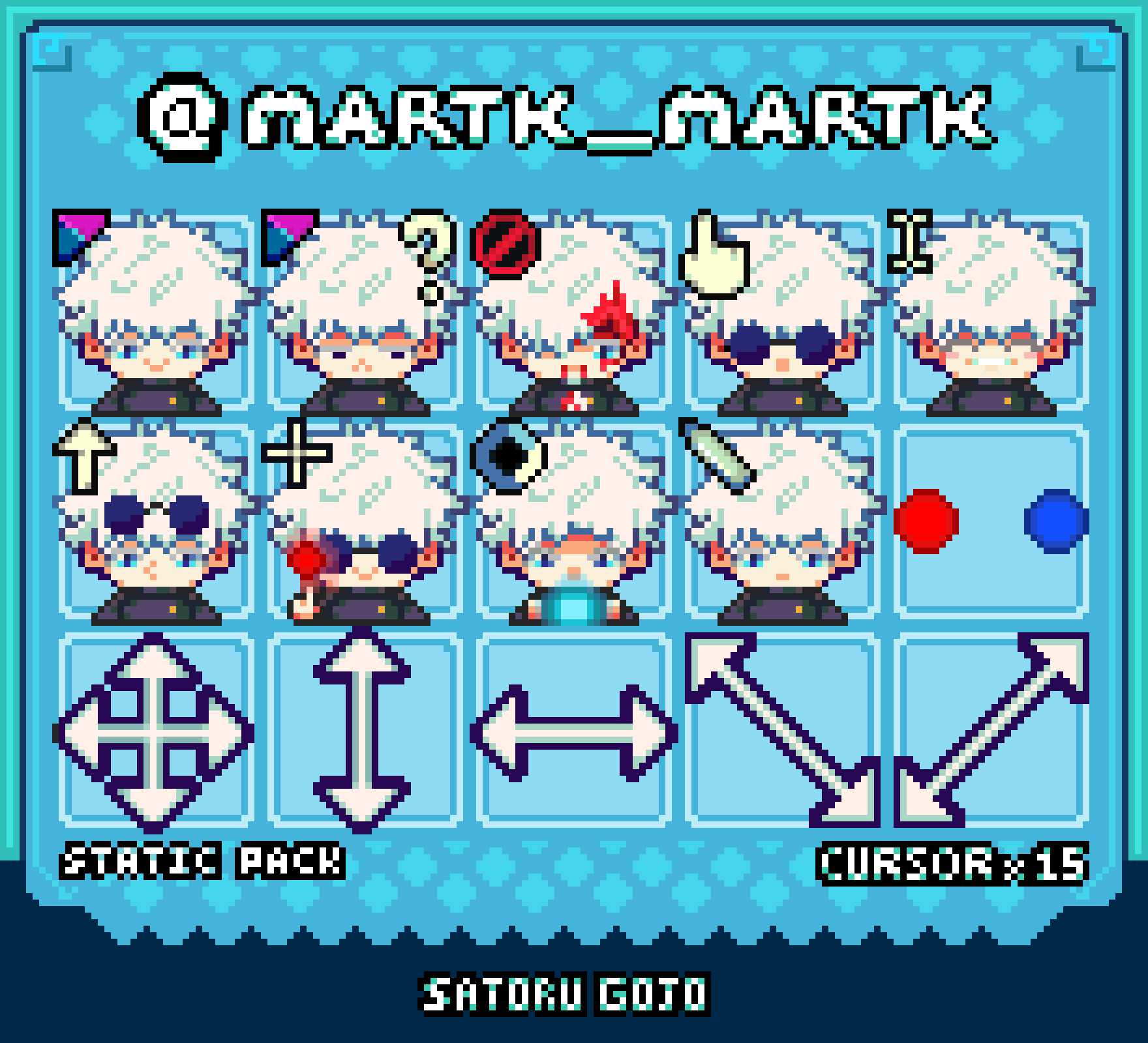 Gojo Pointer SATORU GOJO PIXEL CURSOR by TheMartk on DeviantArt