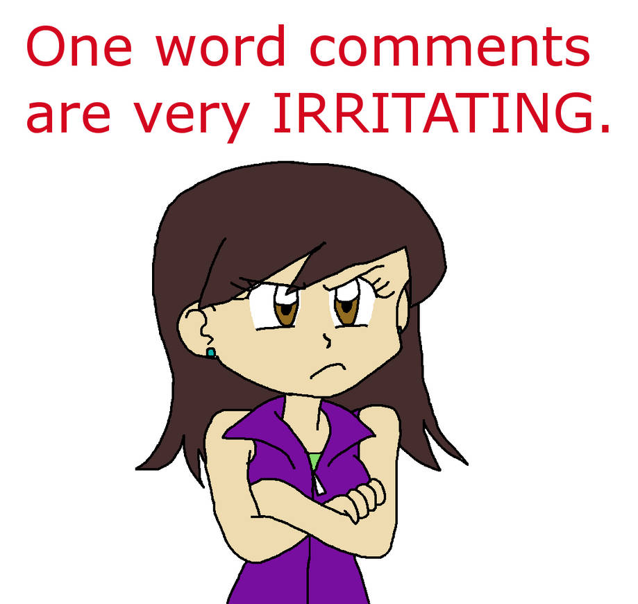 One word comments by StellaExquisa on DeviantArt