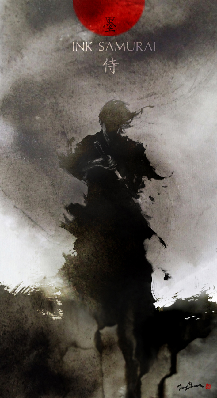 Samurai Ink Background Ink Samurai by Jungshan on DeviantArt