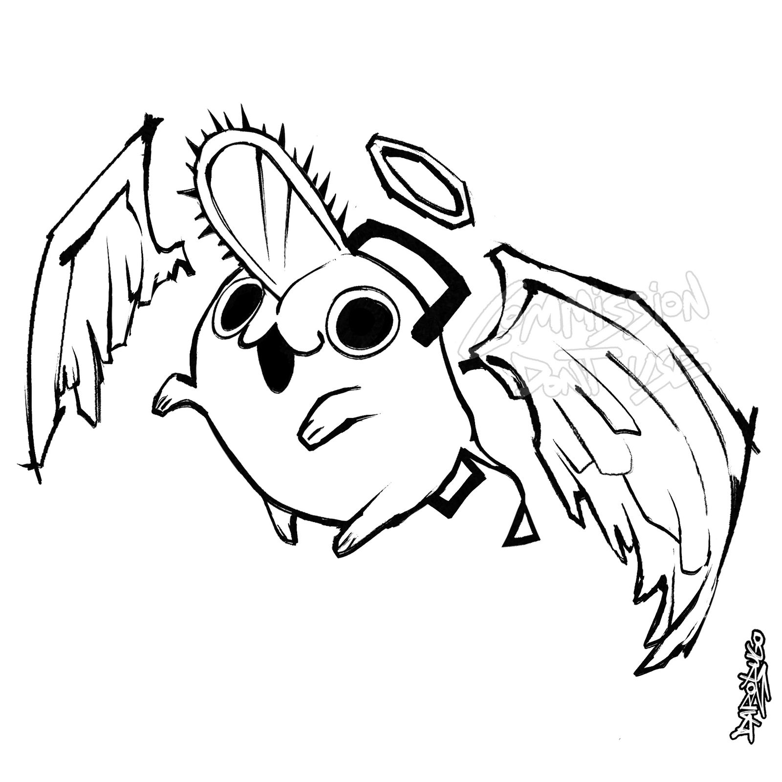 Pochita's commission for a tattoo by Darodugo on DeviantArt