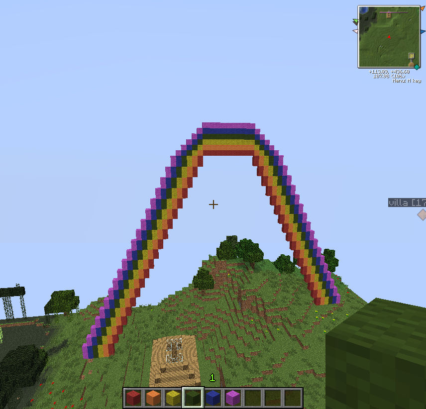 a rainbow in minecraft by dann342 on DeviantArt