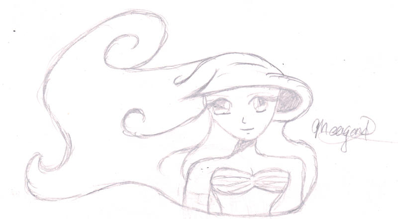 Princess Ariel Head Sketch