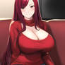 Erza Scarlet Red Sweater