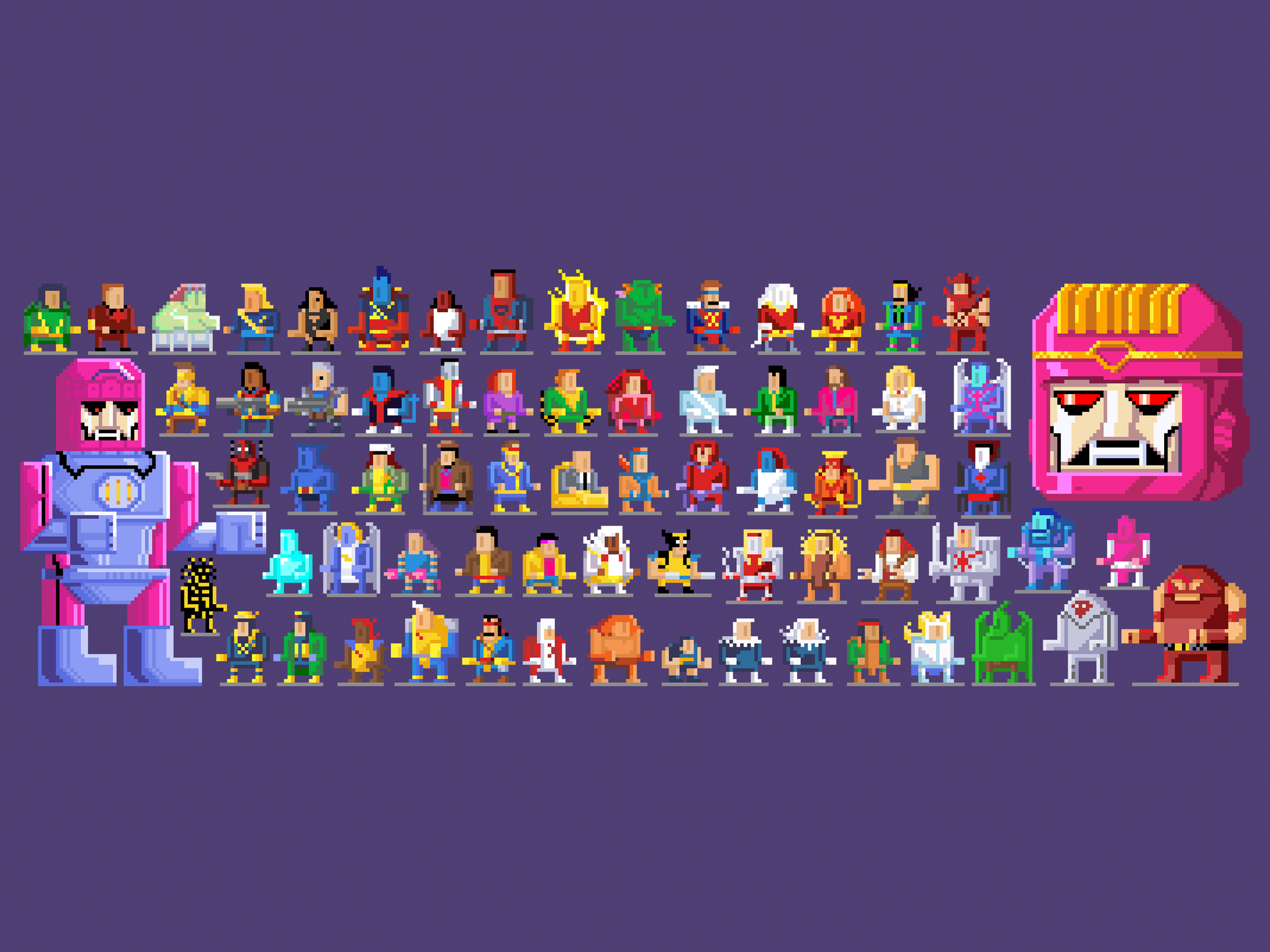 8-bit X-Men Animated Series - 4k Wallpaper by tombaconart on DeviantArt