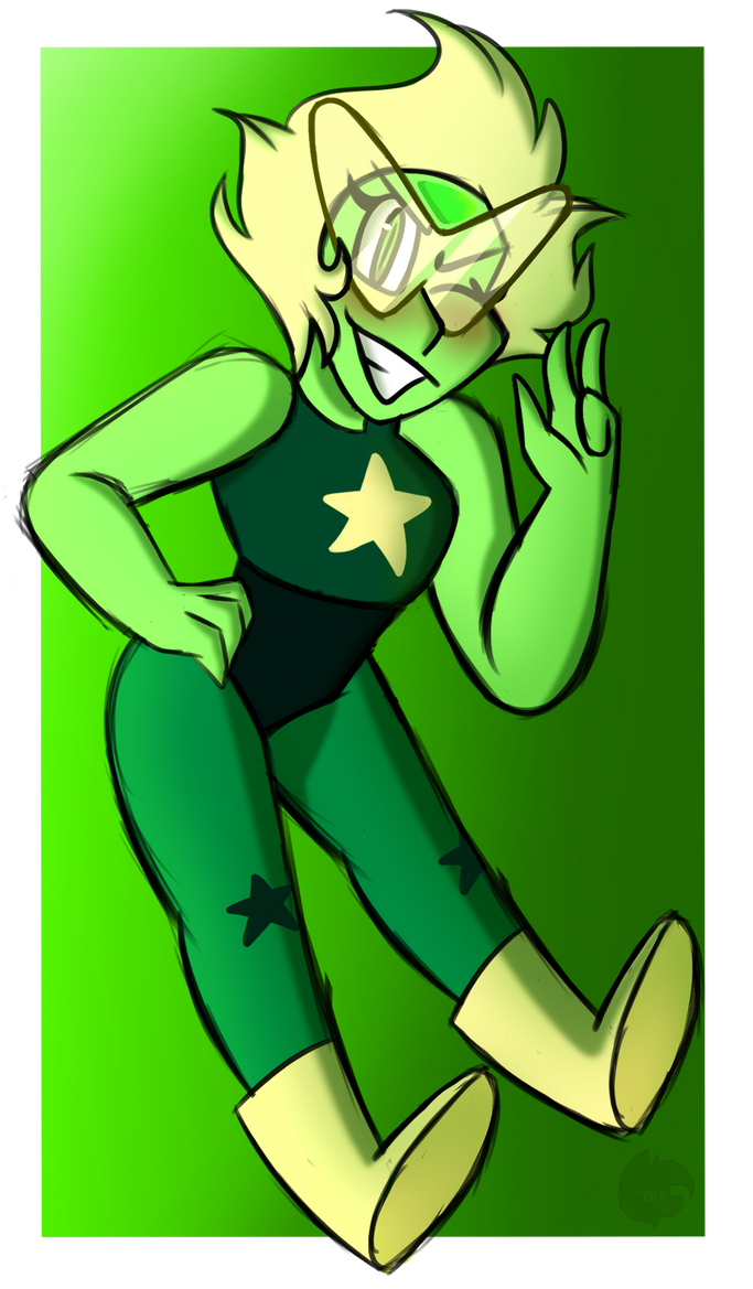 i really like peridot's new look  sorry guys i don't draw as much i've been busy with drama at home