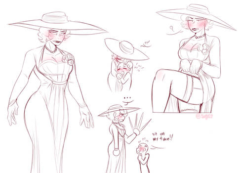 Random Lady Dimitrescu Sketches