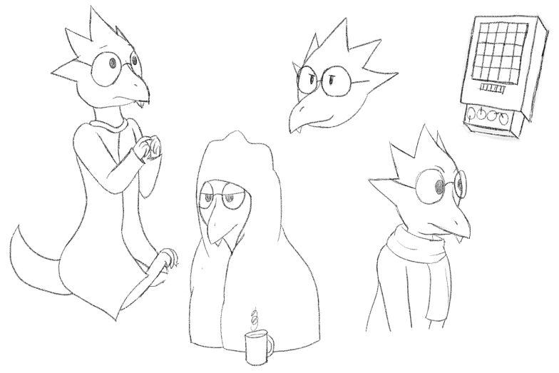 Alphys Sketches by DreamwingsTheGriffon on DeviantArt