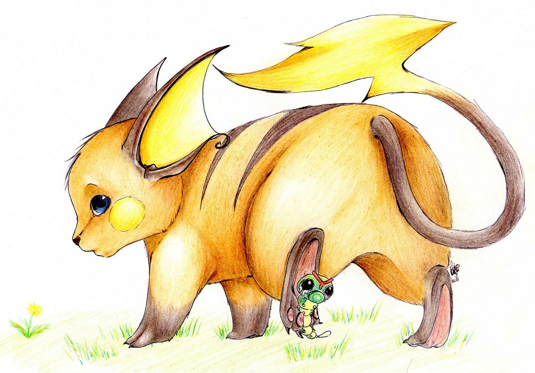 .:Raichu...and caterpie xD:.