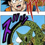 Cell absorbs Goku