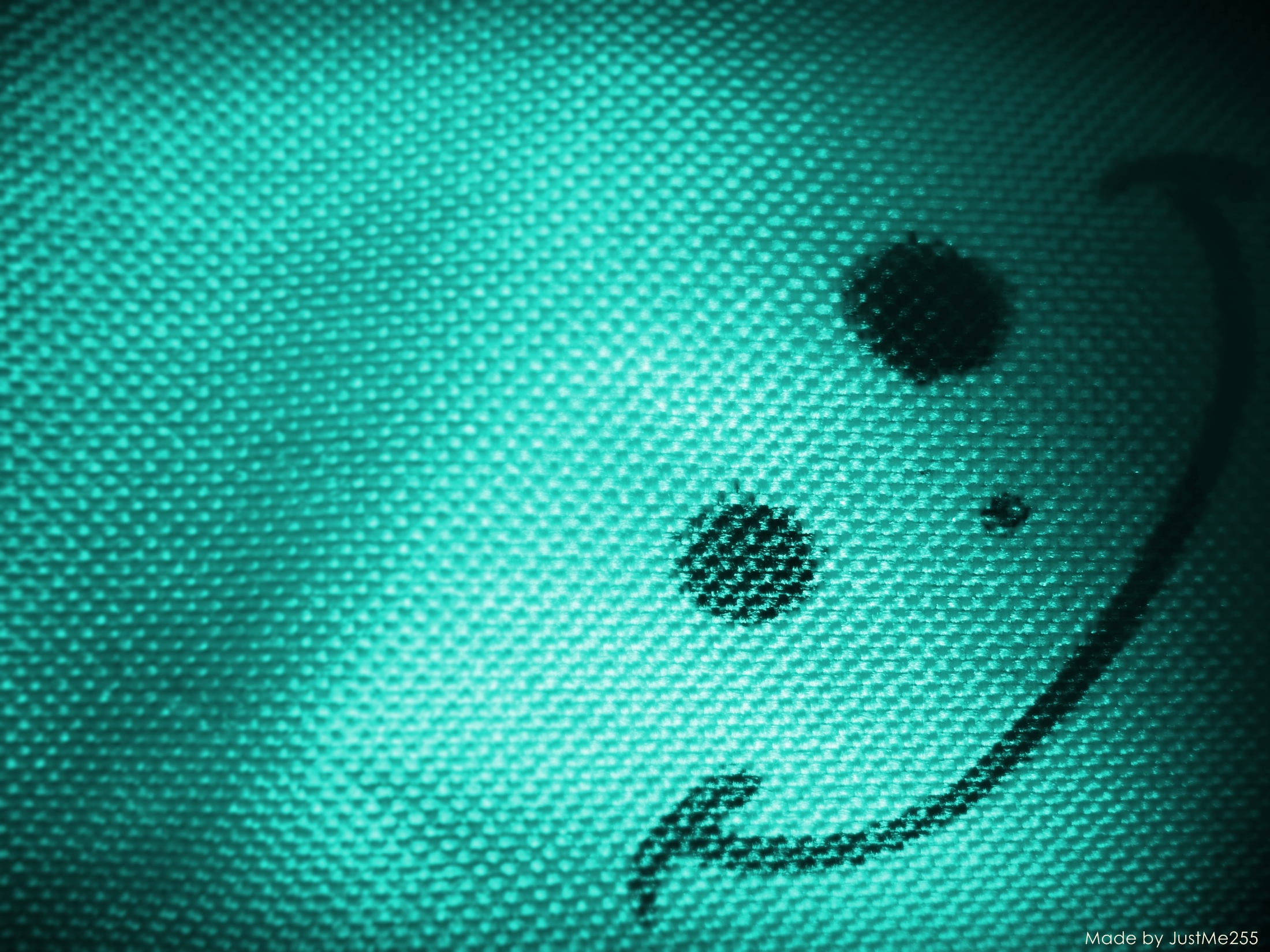 Smiley Wallpaper- Turquoise