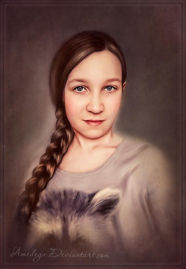 Girl portrait by Amedeya
