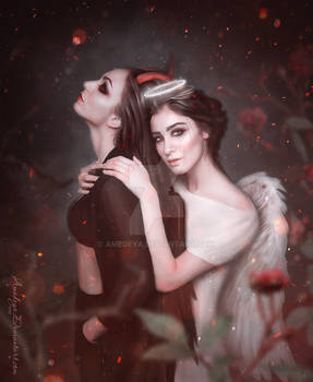 Sisters Angel and Demon
