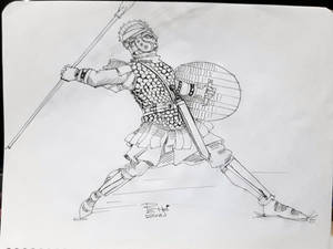 Inktober Day 1 Roman Centurion