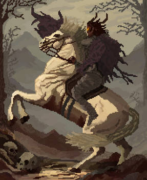 Demon crossing the death mountain range