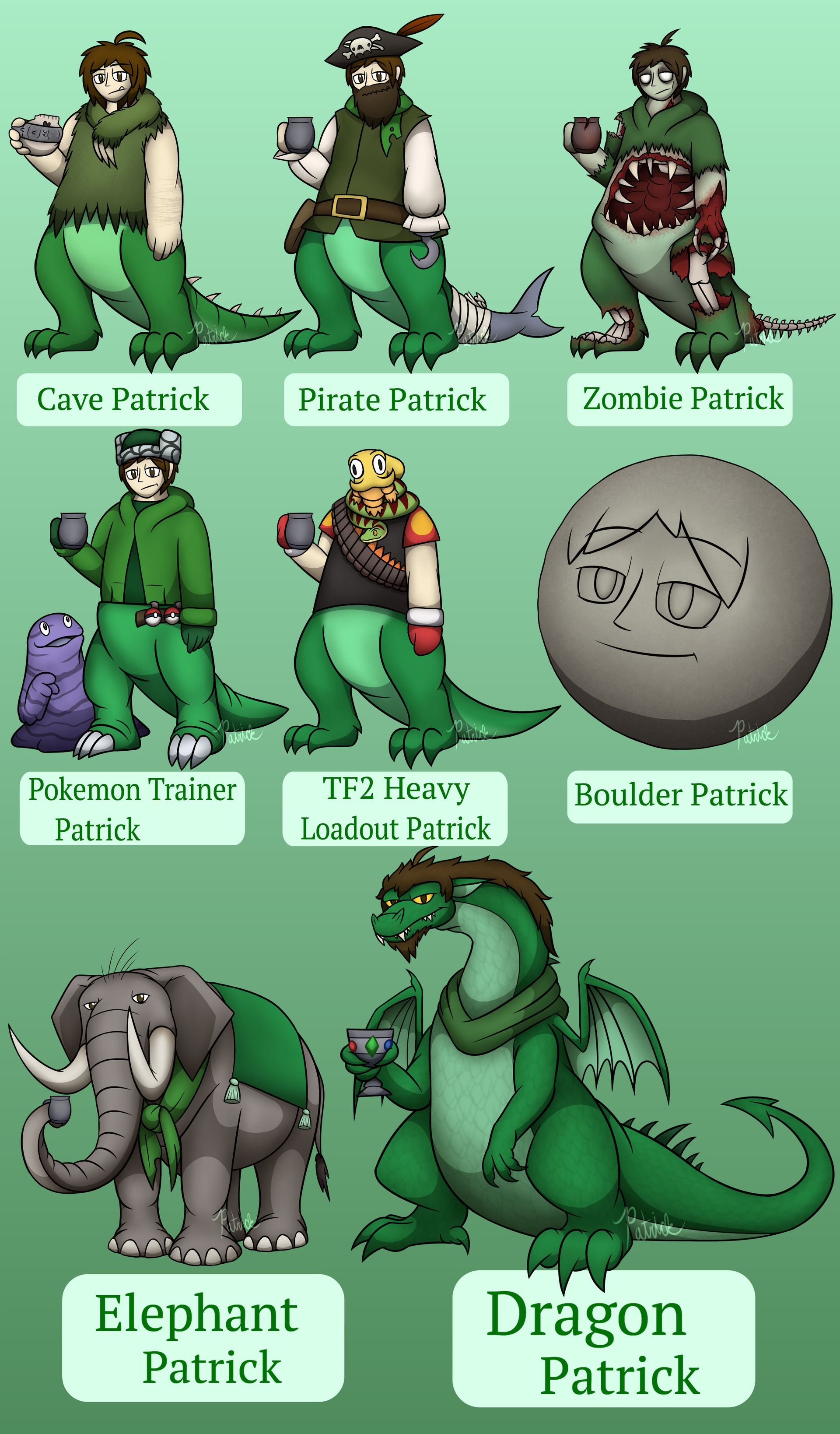 Moar Lineage The Many MOAR Faces of Patrick by PatricktheHenchman on DeviantArt